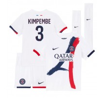 Paris Saint-Germain Presnel Kimpembe #3 Koszulka Wyjazdowa dzieci 2024-25 Krótki Rękaw (+ krótkie spodenki)
